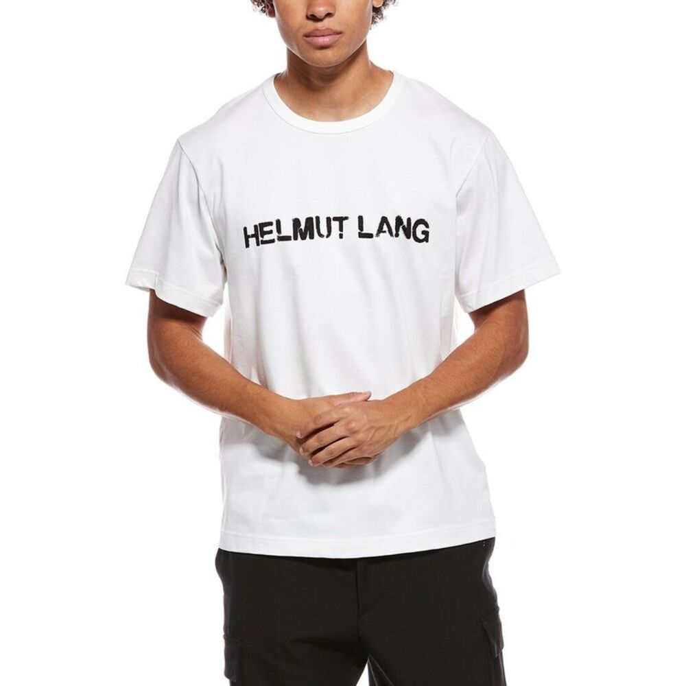 Helmut Lang Mens Stencil T-Shirt, White